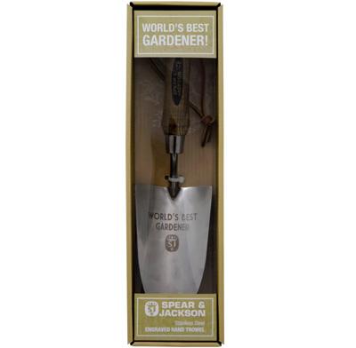 "World's Best Gardener" Engraved Spear & Jackson Trowel